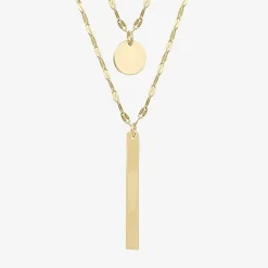 Silver Reflections Womens 14K Gold Over Brass 30 Inch Pendant Necklace