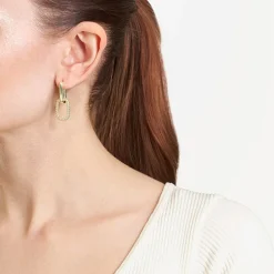 Silver Reflections Womens 14K Gold Over Brass Rectangular Drop Earrings