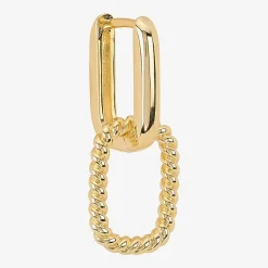 Silver Reflections Womens 14K Gold Over Brass Rectangular Drop Earrings