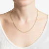 Silver Reflections Womens 24K Gold Over Brass 18 Inch Bead Chain Necklace