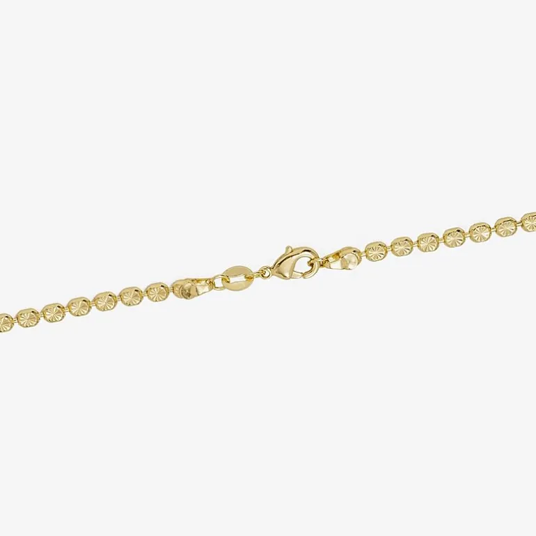 Silver Reflections Womens 24K Gold Over Brass 18 Inch Bead Chain Necklace