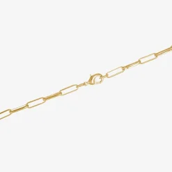 Silver Reflections Womens 14K Gold Over Brass 18 Inch Link Chain Necklace
