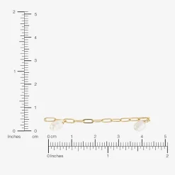 Silver Reflections Womens 14K Gold Over Brass 30 Inch Link Chain Necklace