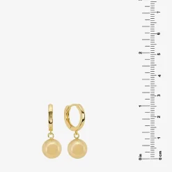 Silver Reflections Womens 14K Gold Over Brass Ball Drop Earrings