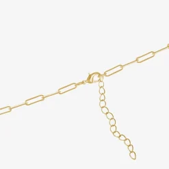 Silver Reflections Womens 14K Gold Over Brass 18 Inch Link Chain Necklace