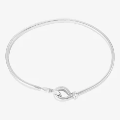 Silver Reflections Womens Pure Silver Over Brass Bangle Bracelet