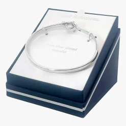 Silver Reflections Womens Pure Silver Over Brass Bangle Bracelet