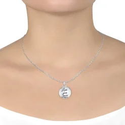 Silver Reflections Womens Pure Silver Over Brass 18 Inch Locket Necklace