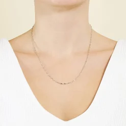 Silver Reflections Womens Pure Silver Over Brass 18 Inch Link Chain Necklace