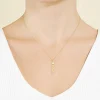 Silver Treasures Blessed Womens 14K Gold Over Silver 16 Inch Pendant Necklace