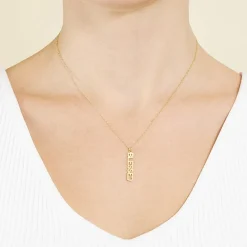 Silver Treasures Blessed Womens 14K Gold Over Silver 16 Inch Pendant Necklace