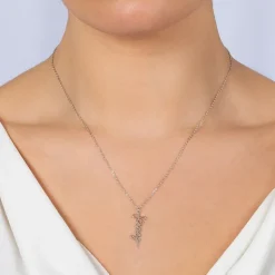Silver Treasures Strong Womens Sterling Silver 16 Inch Pendant Necklace