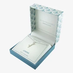 Silver Treasures Strong Womens Sterling Silver 16 Inch Pendant Necklace