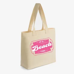Simply Sage Market - Zippered Canvas Tote - It's Beach Time Pink