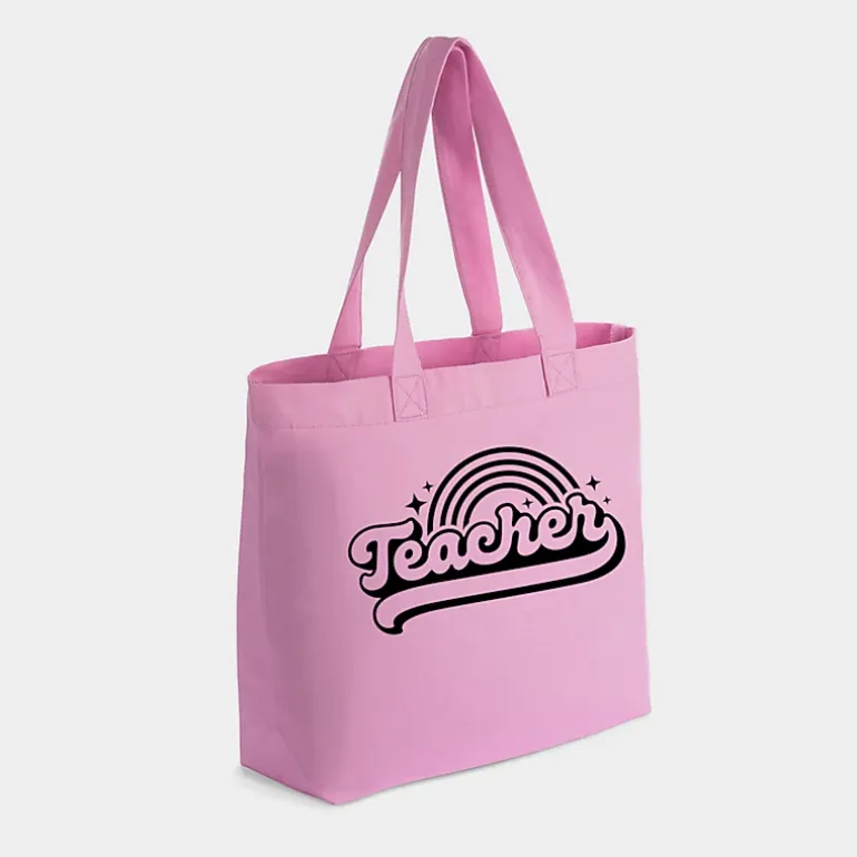 Simply Sage Market - Zippered Canvas Tote - Teacher Rainbow