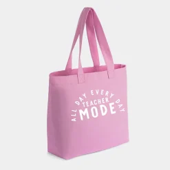 Simply Sage Market - Zippered Canvas Tote - Teacher Mode All Day