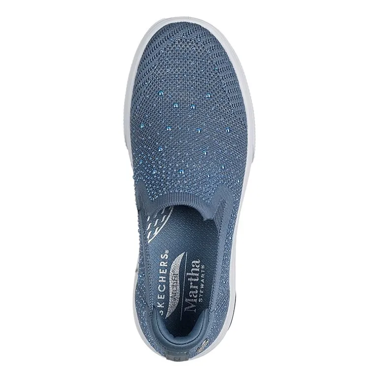 Skechers Arch Fit Arcade Martha Stewart Womens Round Closed Toe Slip-On Shoe