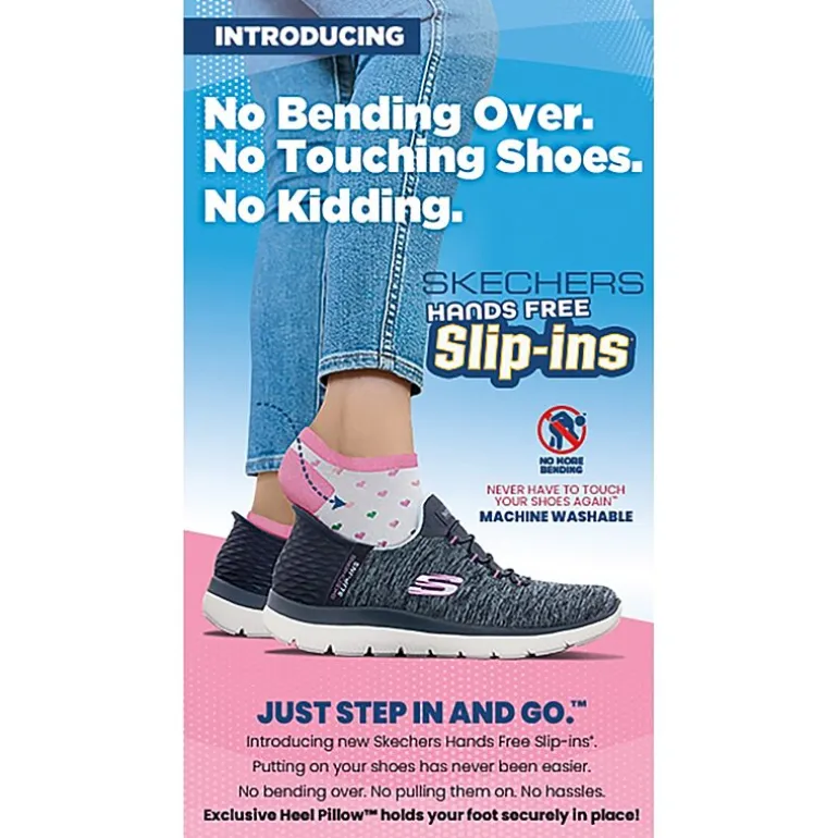 Skechers Bobs Hands Free Slip-Ins Skipper Keep It Classic Womens Sneakers
