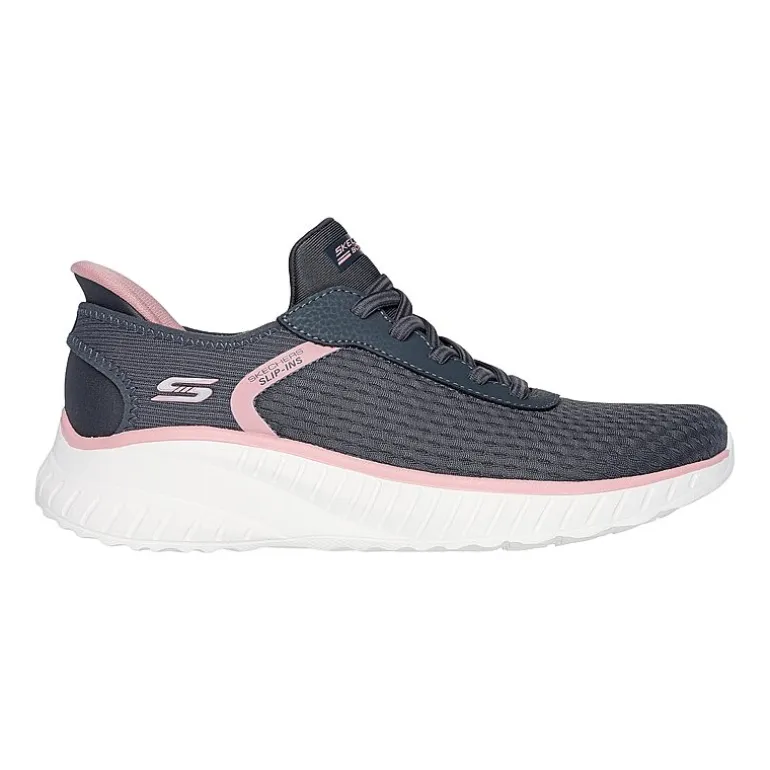 Skechers Bobs Hands Free Slip-Ins Sport Squad Chaos Stroke Of Luck Womens Slip-On Walking Shoes