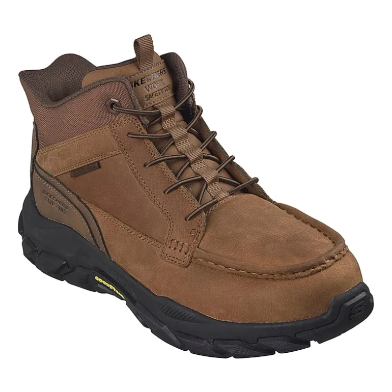 Skechers Hands Free Slip-Ins Santoro Mens Moc Carbon Composite Toe Work Shoes