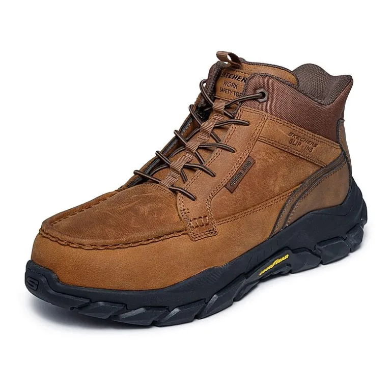 Skechers Hands Free Slip-Ins Santoro Mens Moc Carbon Composite Toe Work Shoes