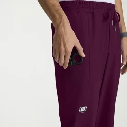 Skechers Skp718 Compass 5-Pocket Elastic Waistband Straight Leg Mens Big and Tall Stretch Fabric Moisture Wicking Scrub Pant