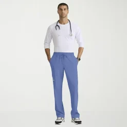 Skechers Skp718 Compass 5-Pocket Elastic Waistband Straight Leg Mens Big and Tall Stretch Fabric Moisture Wicking Scrub Pant