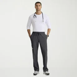 Skechers Skp718 Compass 5-Pocket Elastic Waistband Straight Leg Mens Big and Tall Stretch Fabric Moisture Wicking Scrub Pant