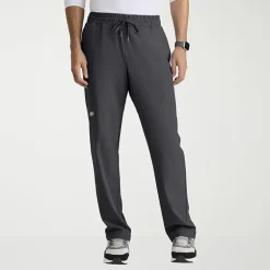 Skechers Skp718 Compass 5-Pocket Elastic Waistband Straight Leg Mens Big and Tall Stretch Fabric Moisture Wicking Scrub Pant