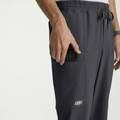 Skechers Skp718 Compass 5-Pocket Elastic Waistband Straight Leg Mens Big and Tall Stretch Fabric Moisture Wicking Scrub Pant