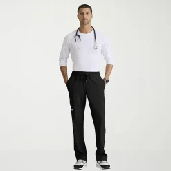 Skechers Skp718 Compass 5-Pocket Elastic Waistband Straight Leg Mens Big and Tall Stretch Fabric Moisture Wicking Scrub Pant