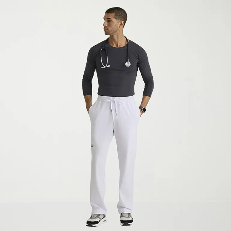 Skechers Skp718 Compass 5-Pocket Elastic Waistband Straight Leg Mens Big and Tall Stretch Fabric Moisture Wicking Scrub Pant