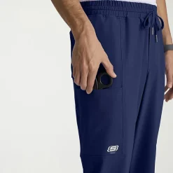Skechers Skp718 Compass 5-Pocket Elastic Waistband Straight Leg Mens Big and Tall Stretch Fabric Moisture Wicking Scrub Pant