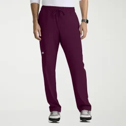 Skechers Skp718 Compass 5-Pocket Elastic Waistband Straight Leg Mens Big and Tall Stretch Fabric Moisture Wicking Scrub Pant