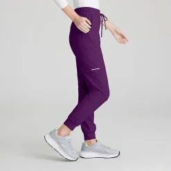 Skechers Skp552 Theory 4-Pocket Mid-Rise Jogger Womens Petite Stretch Fabric Moisture Wicking Scrub Pant