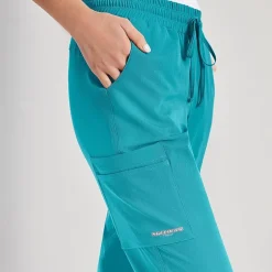 Skechers Skp552 Theory 4-Pocket Mid-Rise Jogger Womens Petite Stretch Fabric Moisture Wicking Scrub Pant