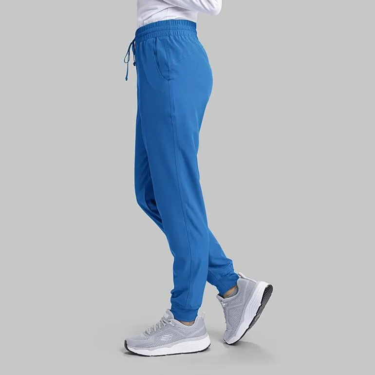 Skechers Skp552 Theory 4-Pocket Mid-Rise Jogger Womens Petite Stretch Fabric Moisture Wicking Scrub Pant