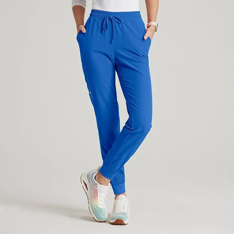 Skechers Skp552 Theory 4-Pocket Mid-Rise Jogger Womens Petite Stretch Fabric Moisture Wicking Scrub Pant