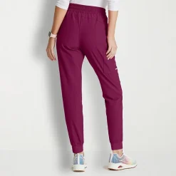 Skechers Skp552 Theory 4-Pocket Mid-Rise Jogger Womens Petite Stretch Fabric Moisture Wicking Scrub Pant