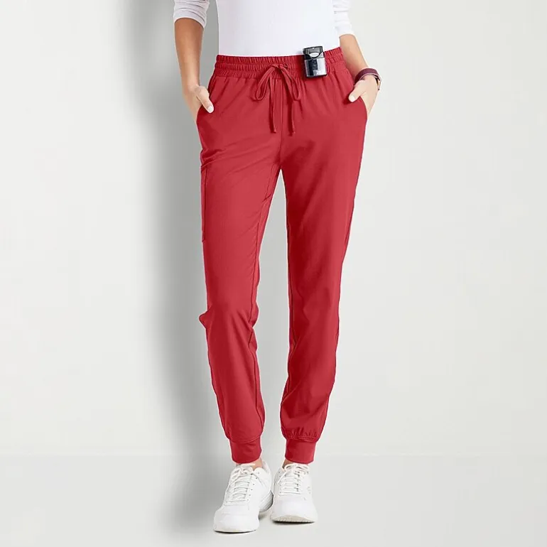 Skechers Skp552 Theory 4-Pocket Mid-Rise Jogger Womens Petite Stretch Fabric Moisture Wicking Scrub Pant