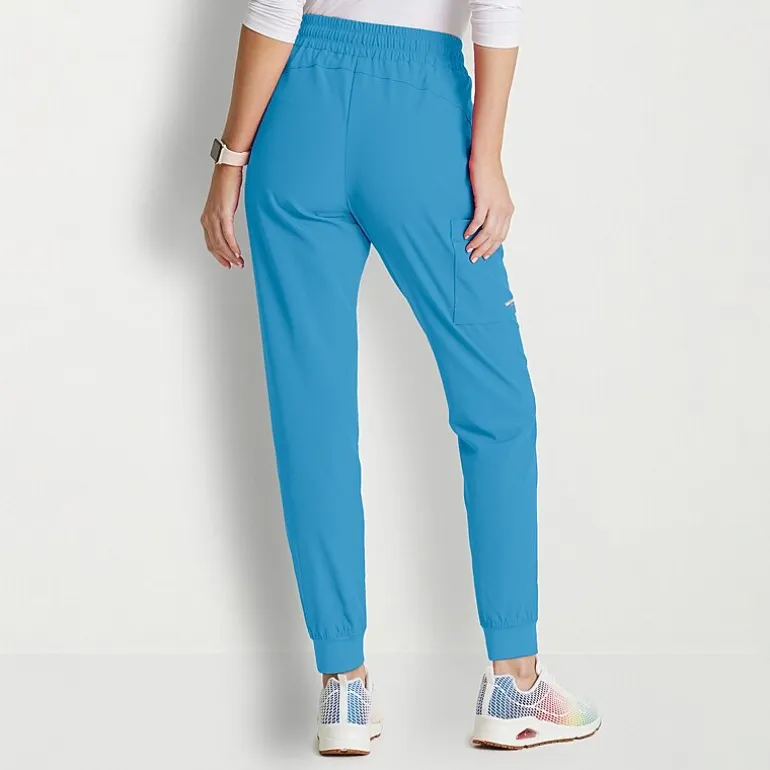 Skechers Skp552 Theory 4-Pocket Mid-Rise Jogger Womens Petite Stretch Fabric Moisture Wicking Scrub Pant
