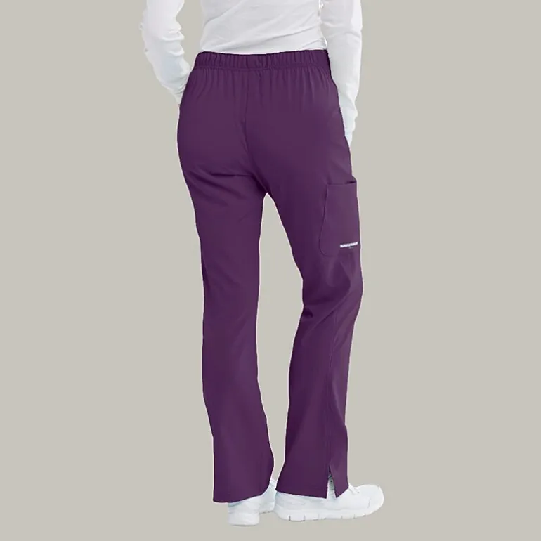 Skechers Sk201 Reliance 3-Pocket Mid-Rise Straight Leg Womens Petite Tag Free Stretch Fabric Moisture Wicking Scrub Pant