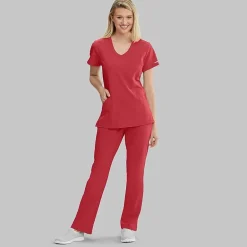Skechers Sk201 Reliance 3-Pocket Mid-Rise Straight Leg Womens Petite Tag Free Stretch Fabric Moisture Wicking Scrub Pant