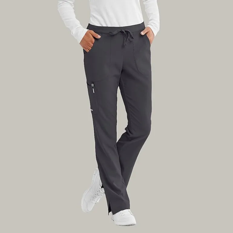 Skechers Sk201 Reliance 3-Pocket Mid-Rise Straight Leg Womens Petite Tag Free Stretch Fabric Moisture Wicking Scrub Pant