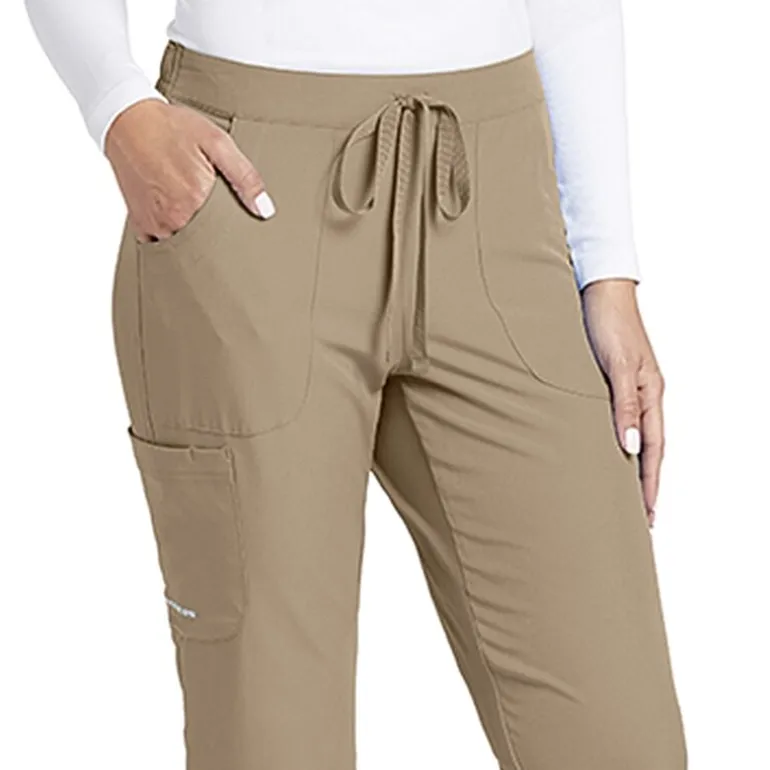 Skechers Sk201 Reliance 3-Pocket Mid-Rise Straight Leg Womens Petite Tag Free Stretch Fabric Moisture Wicking Scrub Pant