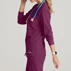 Skechers Sk401 Stability 2-Pocket Crewneck Snap-Front Warm-Up Womens Tag Free Stretch Fabric Moisture Wicking Scrub Jackets