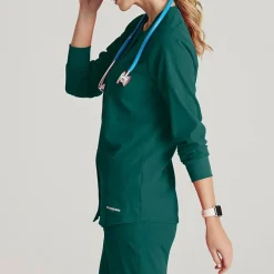 Skechers Sk401 Stability 2-Pocket Crewneck Snap-Front Warm-Up Womens Plus Tall Tag Free Stretch Fabric Moisture Wicking Scrub Jackets