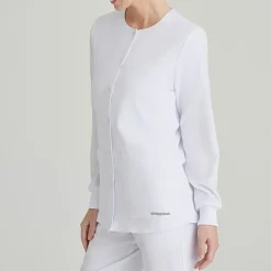 Skechers Sk401 Stability 2-Pocket Crewneck Snap-Front Warm-Up Womens Plus Tall Tag Free Stretch Fabric Moisture Wicking Scrub Jackets