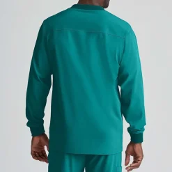 Skechers Sk0408 Structure 3-Pocket Crewneck Warm-Up Mens Big and Tall Tag Free Stretch Fabric Moisture Wicking Scrub Jackets