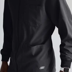 Skechers Sk0408 Structure 3-Pocket Crewneck Warm-Up Mens Big and Tall Tag Free Stretch Fabric Moisture Wicking Scrub Jackets